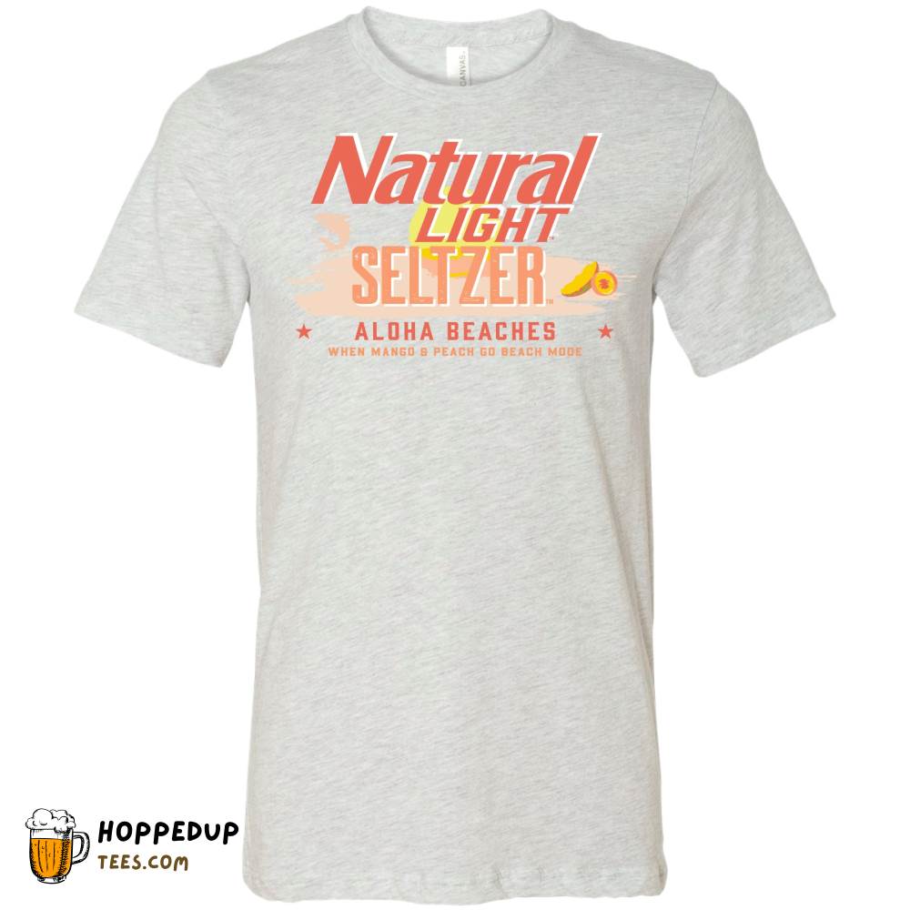 Natural Light Seltzer Aloha Beaches Label T-Shirt HU