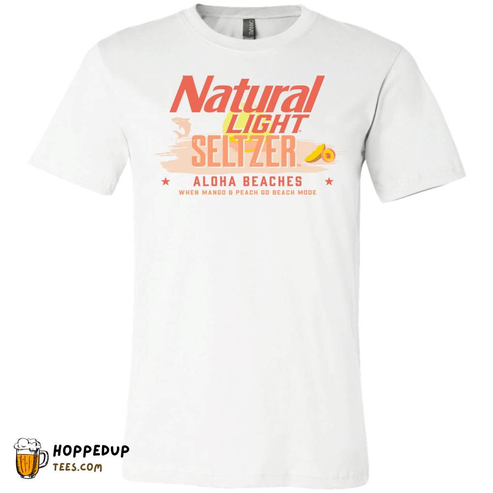 Natural Light Seltzer Aloha Beaches Label T-Shirt HU