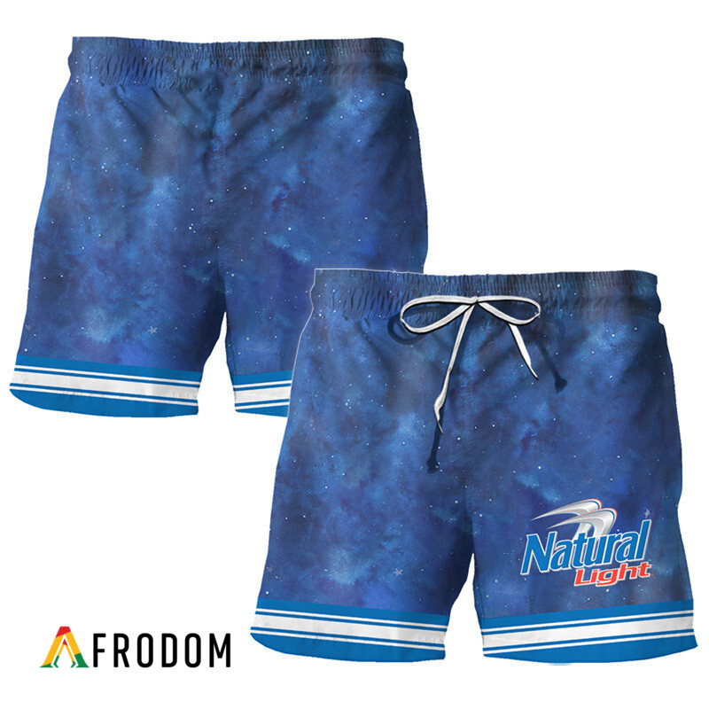 Natural Light Star Print Bermuda Hawaiian Shorts HU
