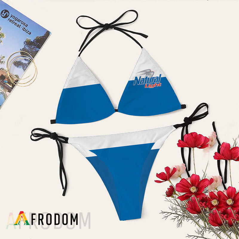 Natural Light Triangle Bikini Set Swimsuit HU