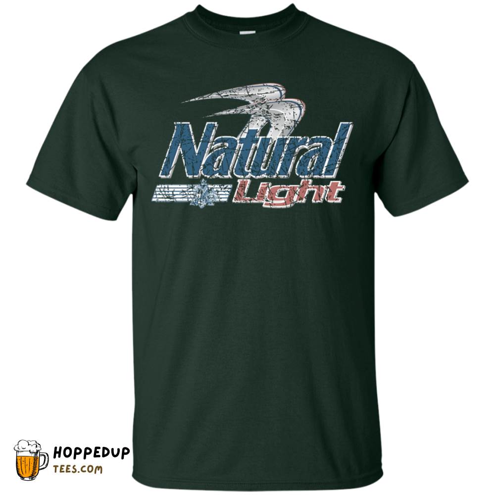 Natural Light Unique Worn Label Pattern Tee HU