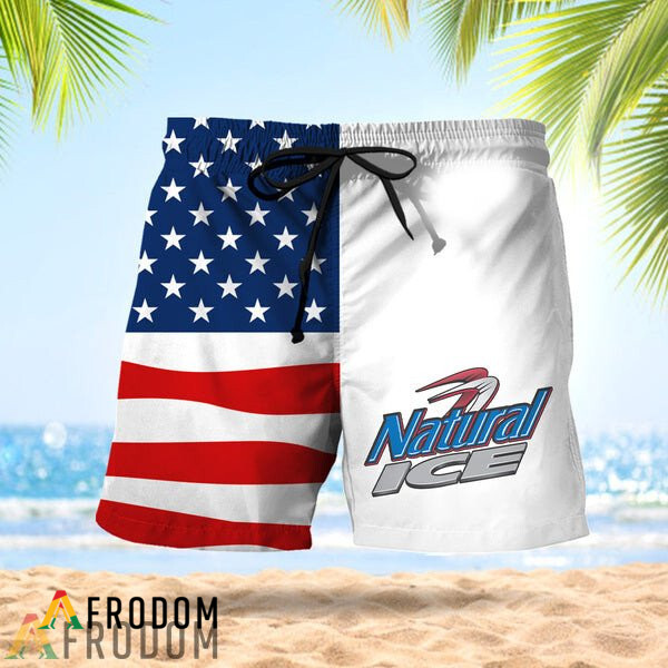 NaturalIce FourthOfJuly Hawaiian Shorts HU