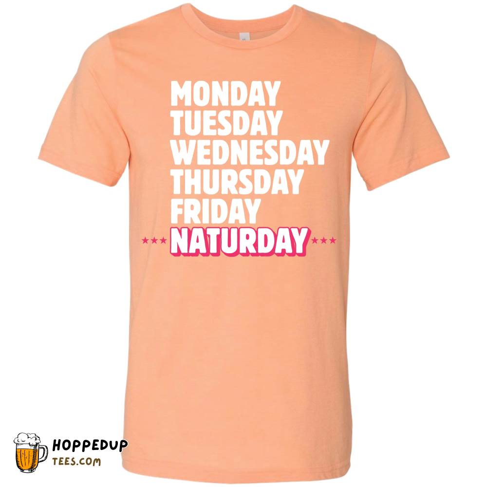 Naturday Day Week Heather Peach Tee HU