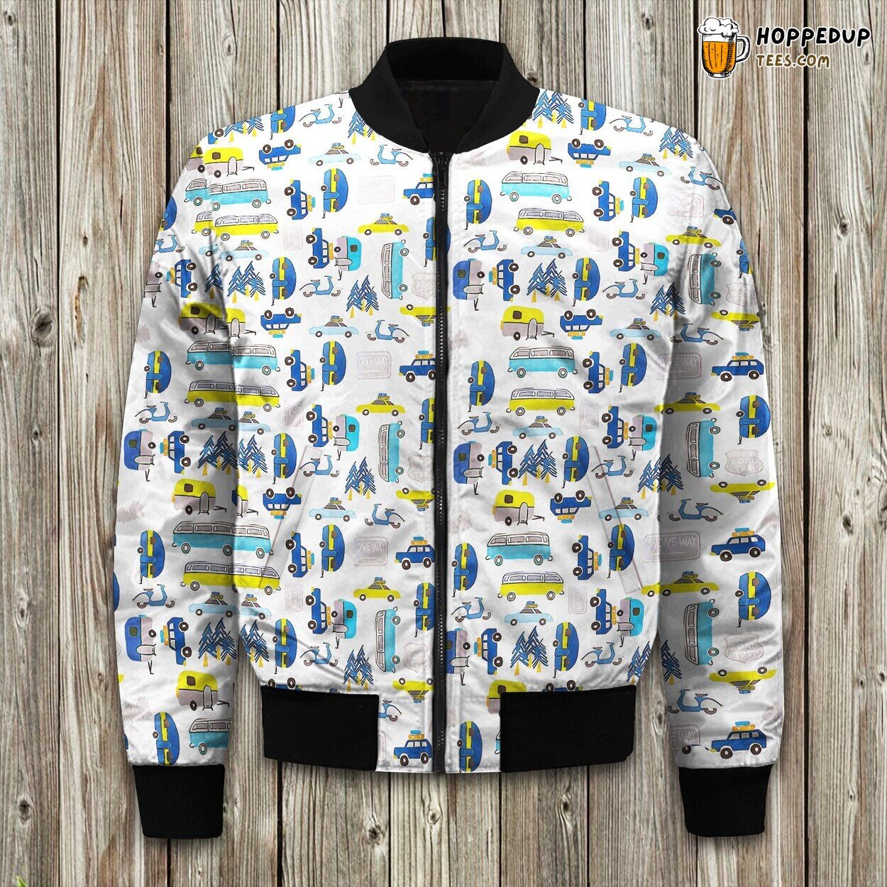 Nature Embrace Camping Winter Bomber Jacket Tailored Unique Elegance Craft