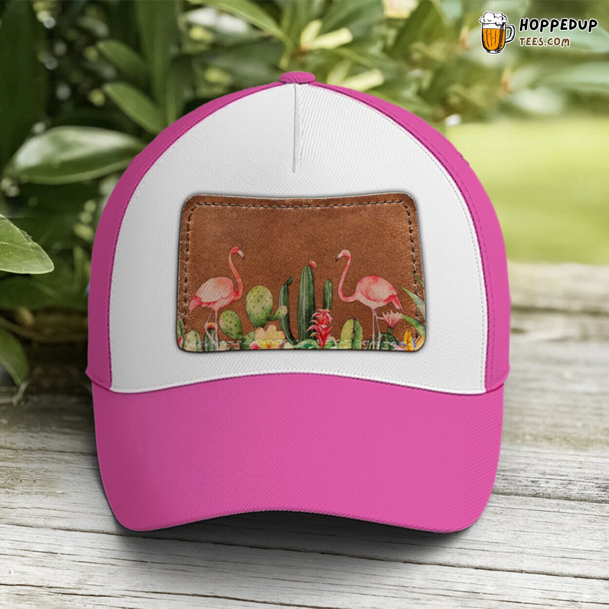 Nature Love Flamingo Cactus Classic Pink Unique Statement Baseball Cap