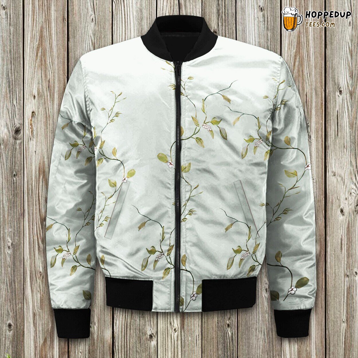Nature’s Beauty Floral Print Winter Bomber Jacket Blossom Elegance Design