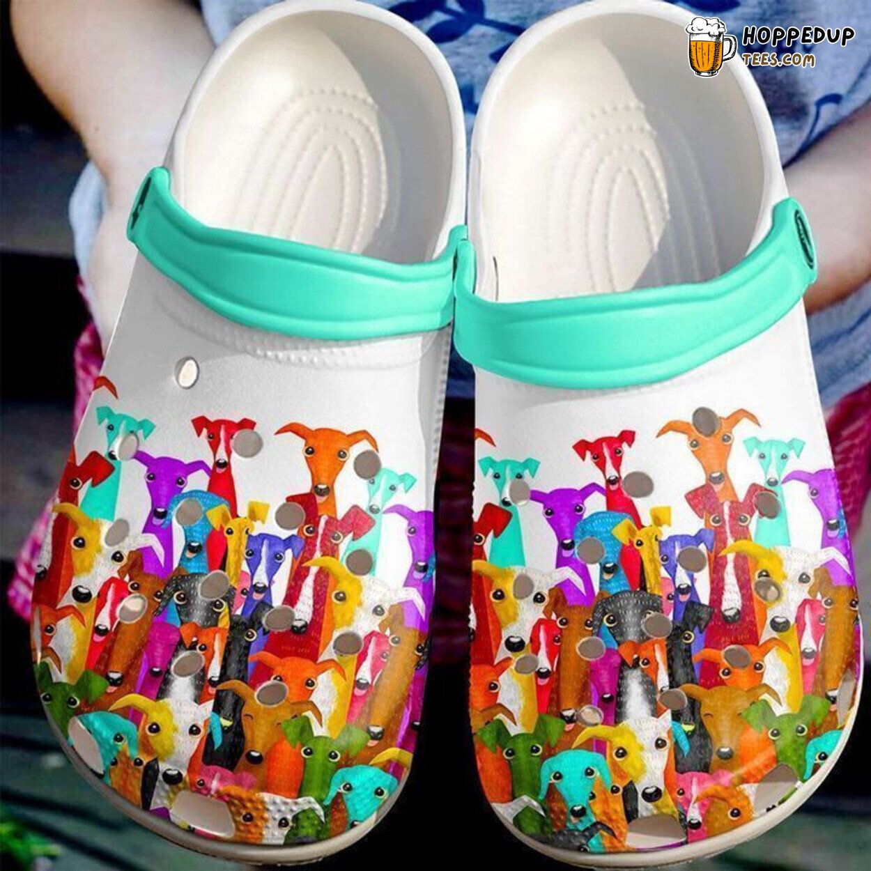 Naughty Greyhounds Theme Classic Comfortable Greyhound Clogs