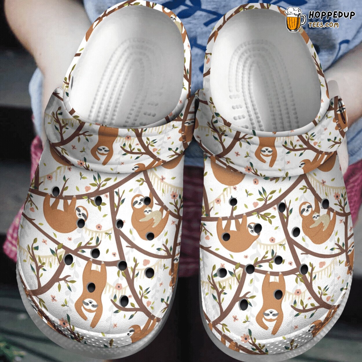 Naughty Sloth Theme Fun and Comfortable Rubber Clogs Shoes Unique Design