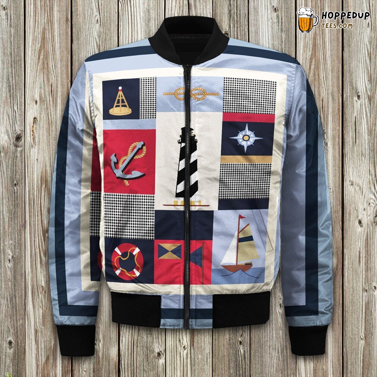 Nautical Adventure Winter Bomber Jacket Premium Designer Series