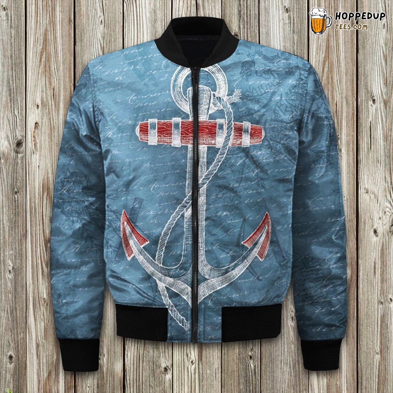 Nautical Anchor Essence Winter Bomber Jacket Premium Design Touch