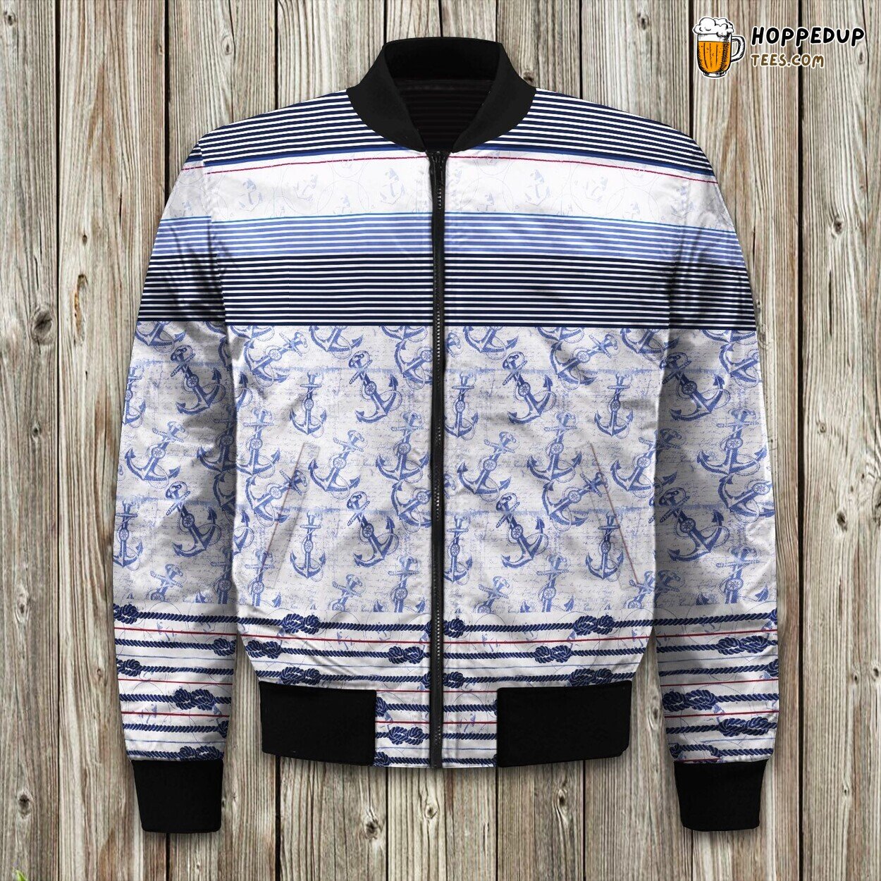 Nautical Anchors Bomber Jacket