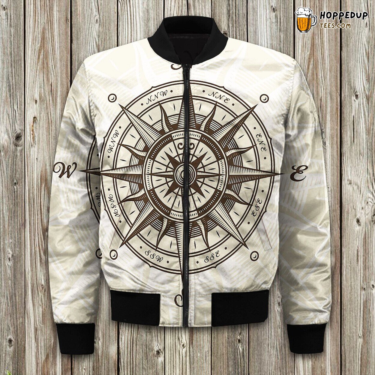 Nautical Compass Rose Nautical Bomber Jacket