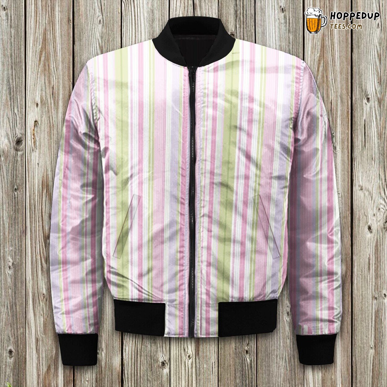 Nautical Flag Inspired Winter Bomber Jacket Quality Design Touch