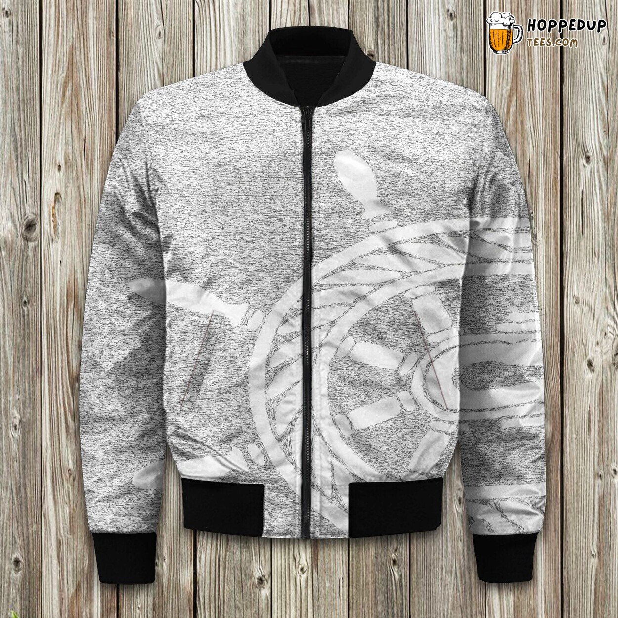 Nautical Marine Design Winter Bomber Jacket Sailor’s Dream Fashion Style