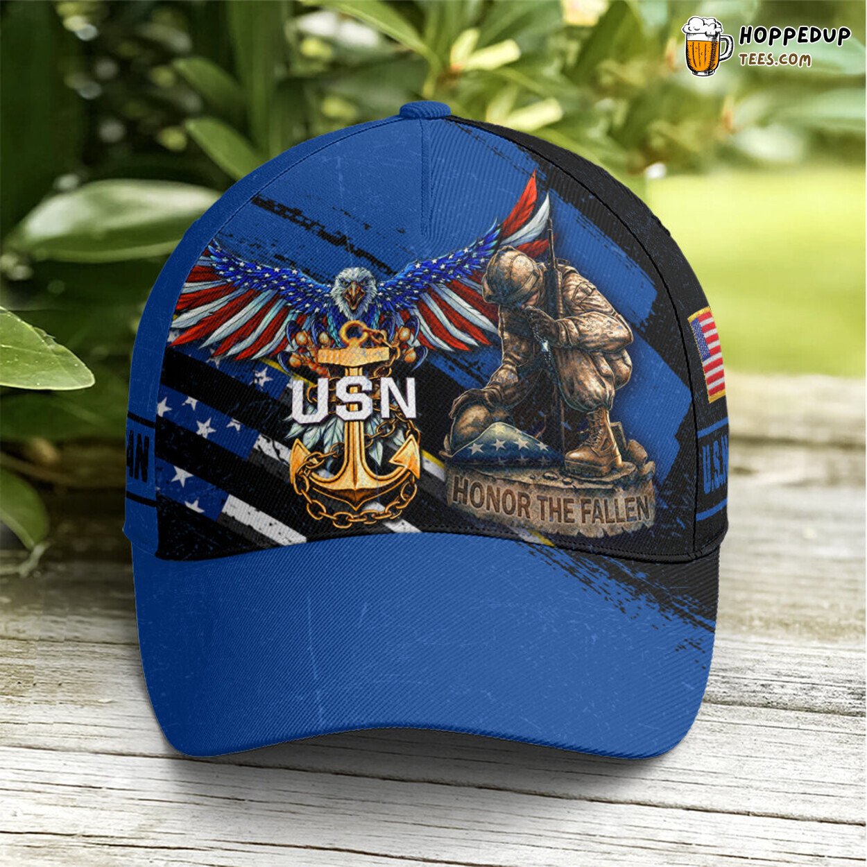 Naval Tribute Navy Veteran Honor Fallen Unique Statement Baseball Cap