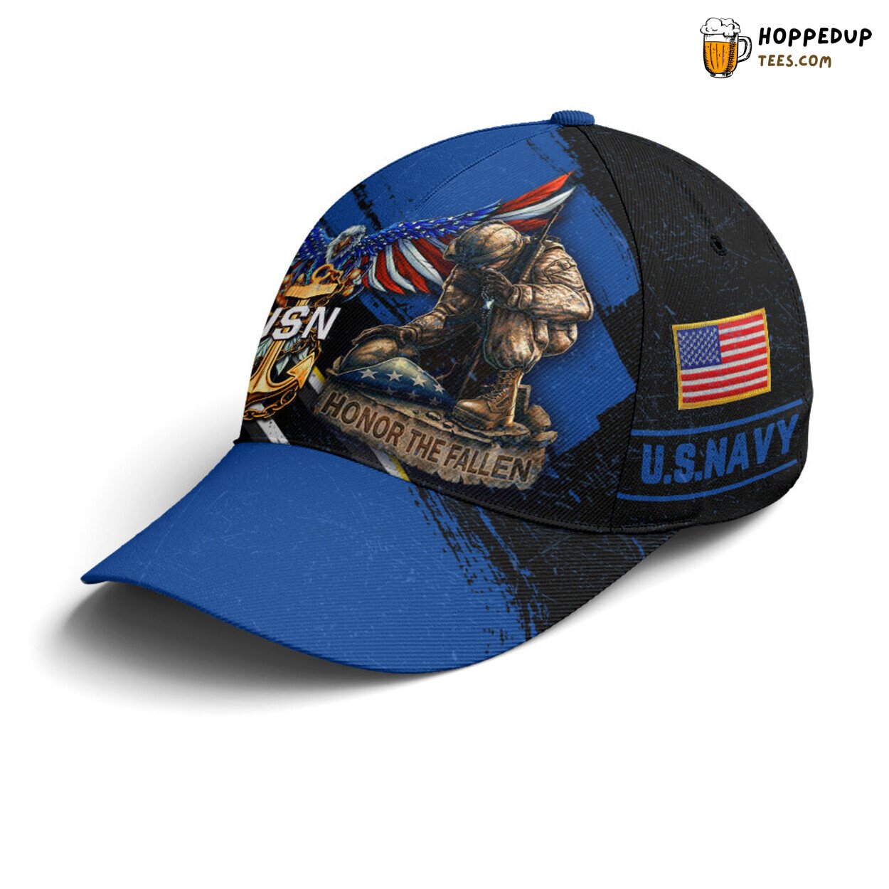 Naval Tribute Navy Veteran Honor Fallen Unique Statement Baseball Cap