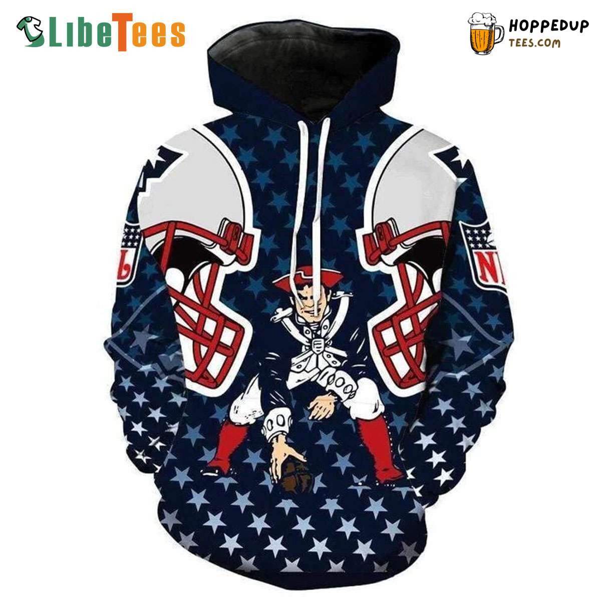Navy Blue Star New England Patriots Hoodie Perfect Fan Tribute