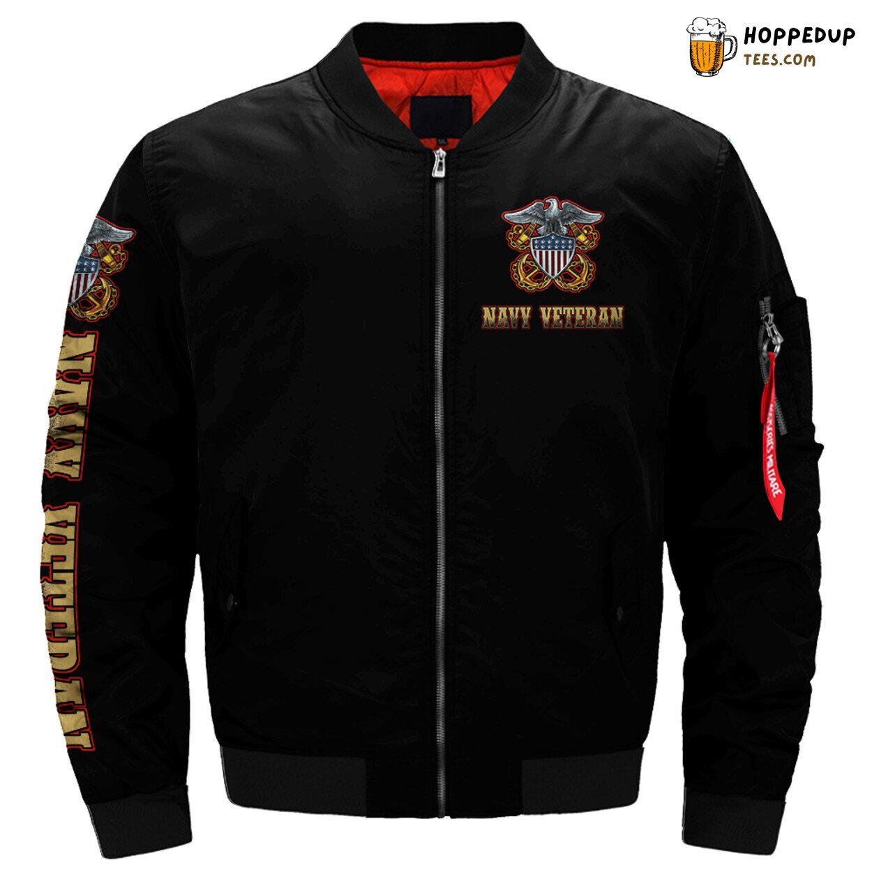 Navy Veteran Honoring The Oceans Bravest Souls Bomber Jacket