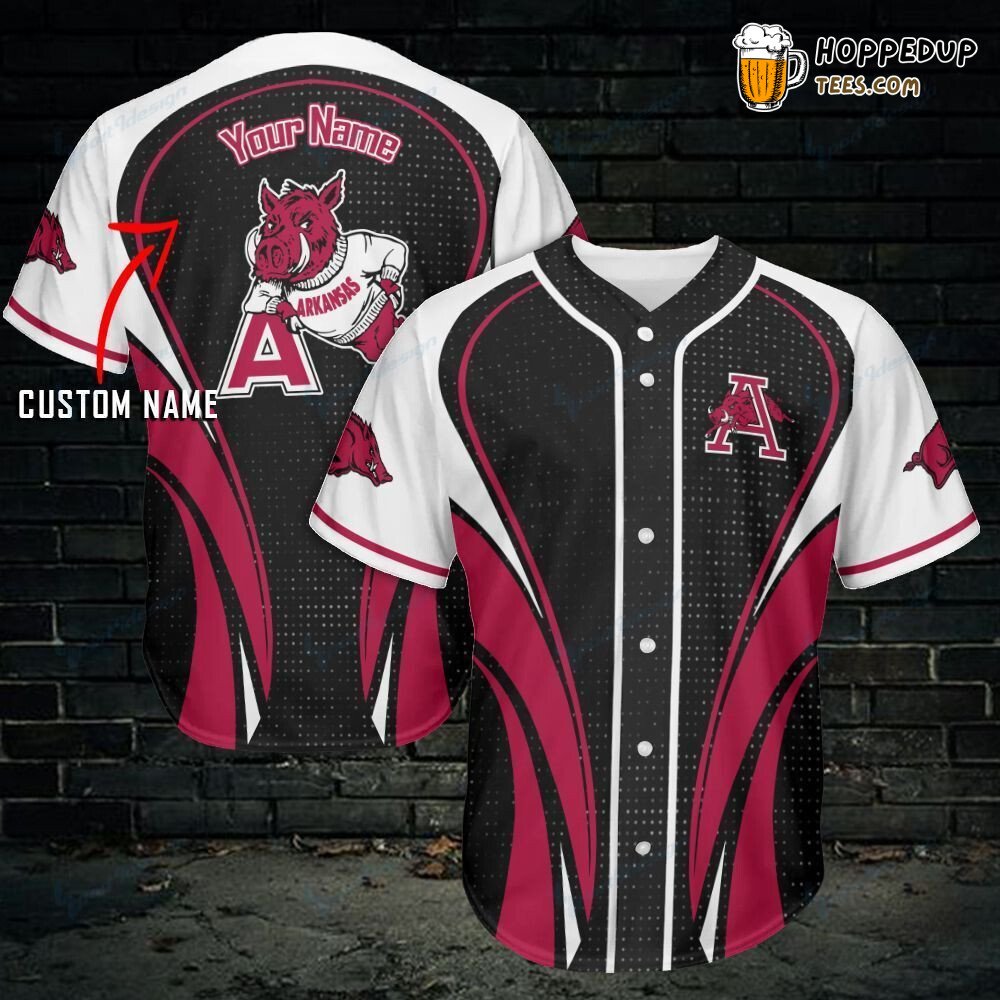 NCAA Arkansas Razorbacks Custom Name Special Edition Baseball Jersey Unisex Shirt