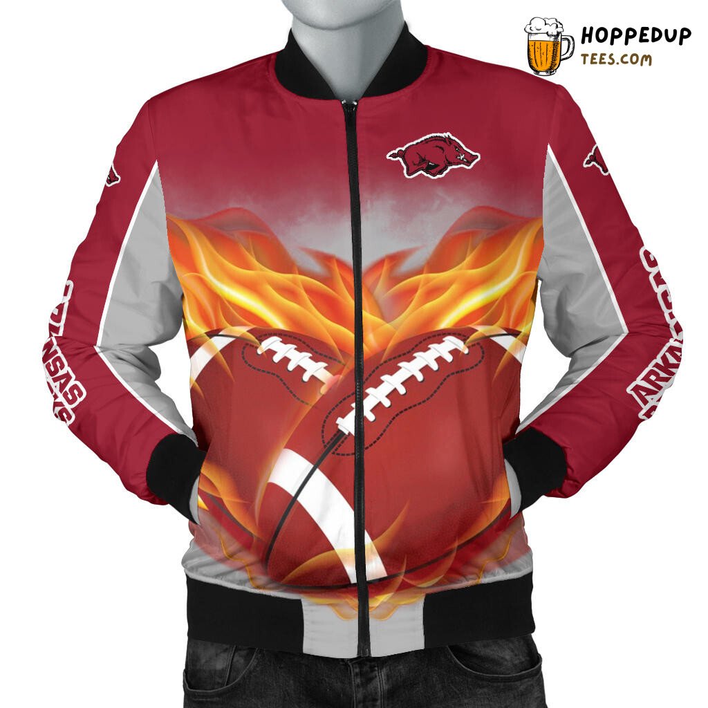 NCAA Arkansas Razorbacks Playing Game Bomber Jacket