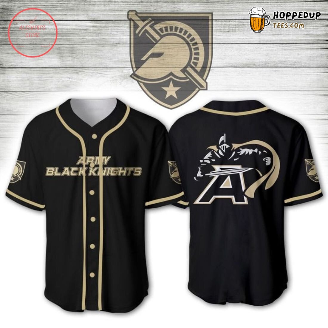 NCAA Army Black Knights Black Baseball Jersey Unisex Shirt