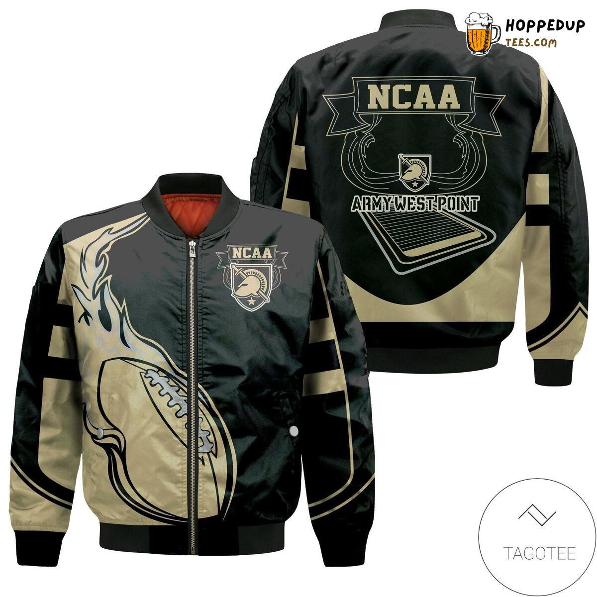 NCAA Army Black Knights Fire Football Bomber Jacket