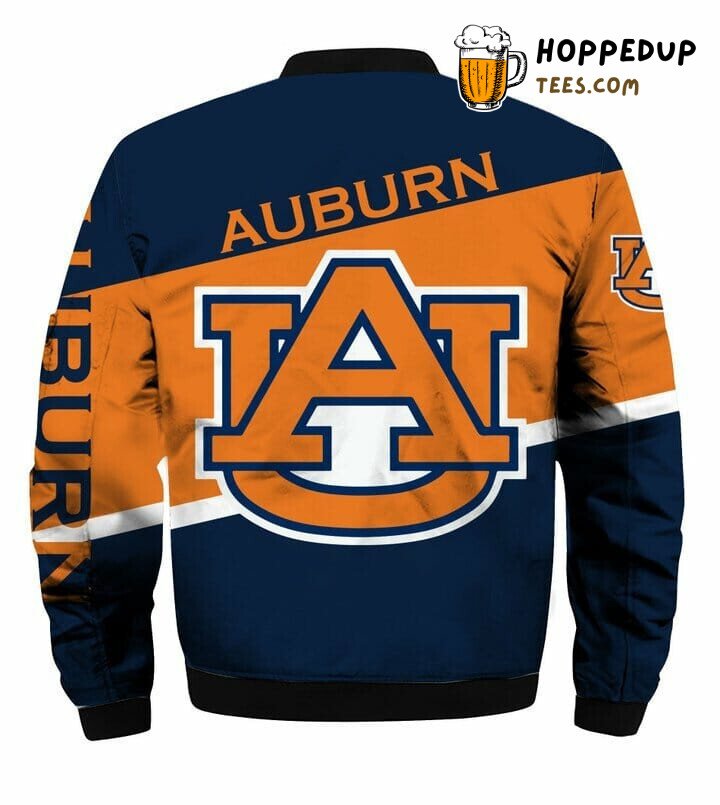 NCAA Auburn Tigers Orange Blue Mascot Bomber Jacket