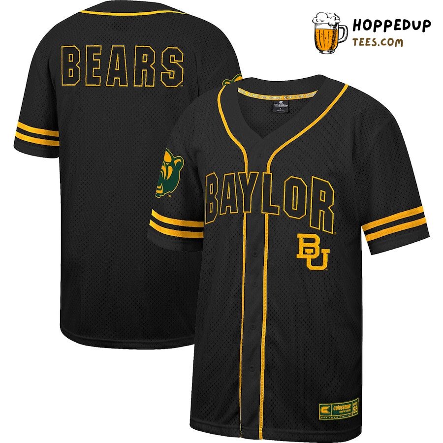 NCAA Baylor Bears Black Baseball Jersey Unisex Shirt
