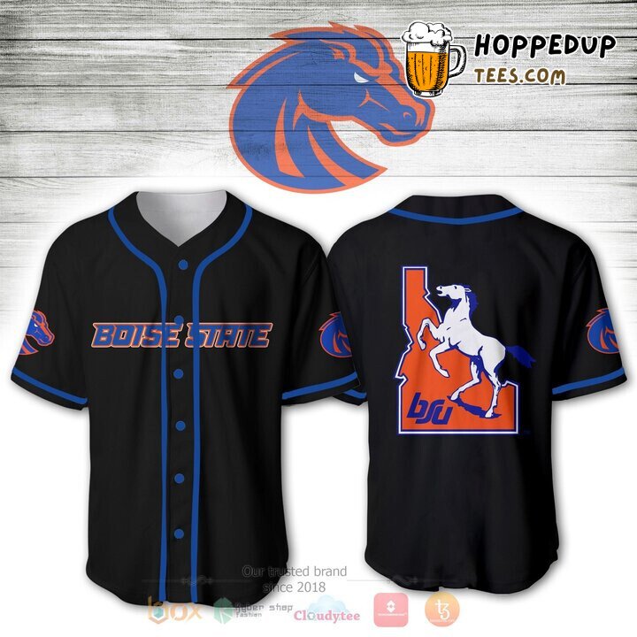 NCAA Boise State Broncos Black Baseball Jersey Unisex Shirt