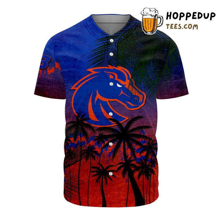 NCAA Boise State Broncos Orange Blue Coconut Tree Grunge Baseball Jersey Unisex Shirt NCAA Boise State Broncos Orange Blue Coconut Tree Grunge Baseball Jersey Unisex Shirt