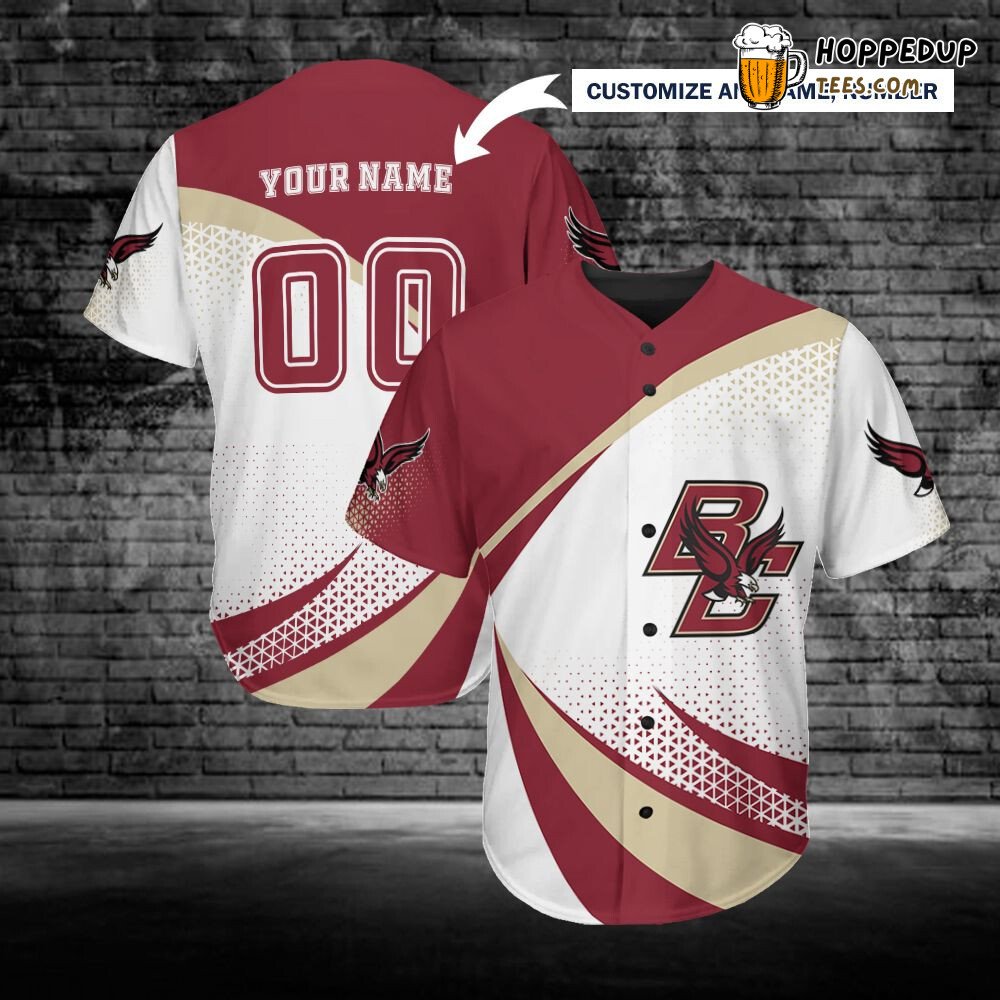 NCAA Boston College Eagles Custom Name Number Baseball Jersey V1 Unisex Shirt