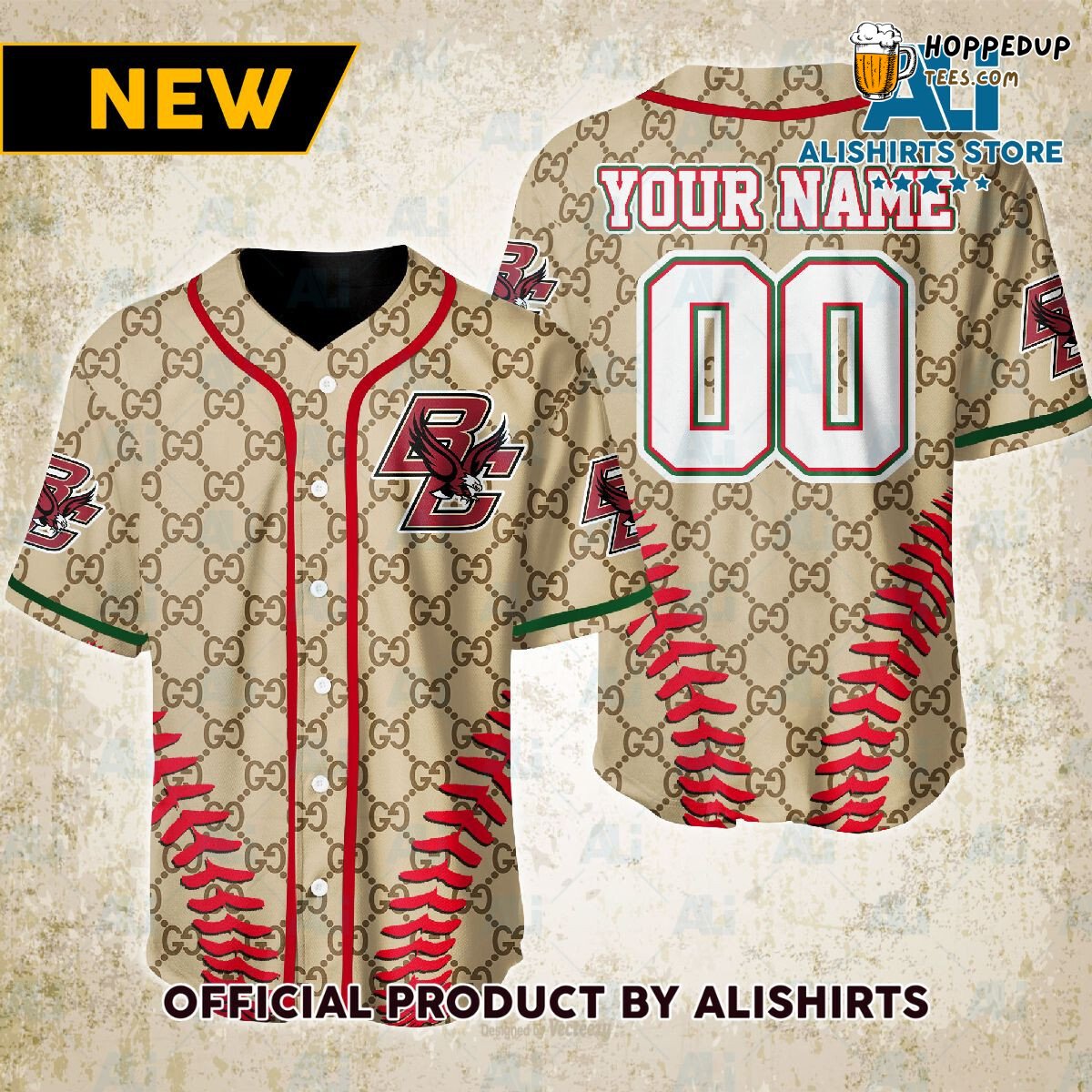 NCAA Boston College Eagles Custom Name Number Baseball Jersey V2 Unisex Shirt