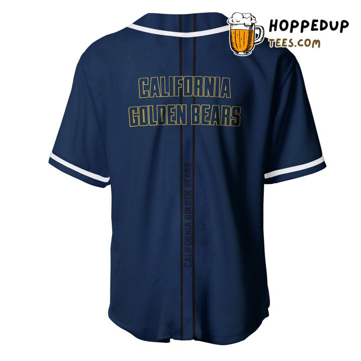 NCAA California Golden Bears Custom Text Black Blue Baseball Jersey Unisex Shirt