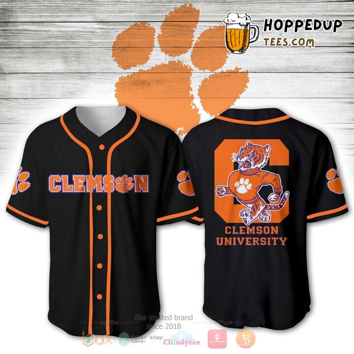 NCAA Clemson Tigers Black Baseball Jersey Unisex Shirt