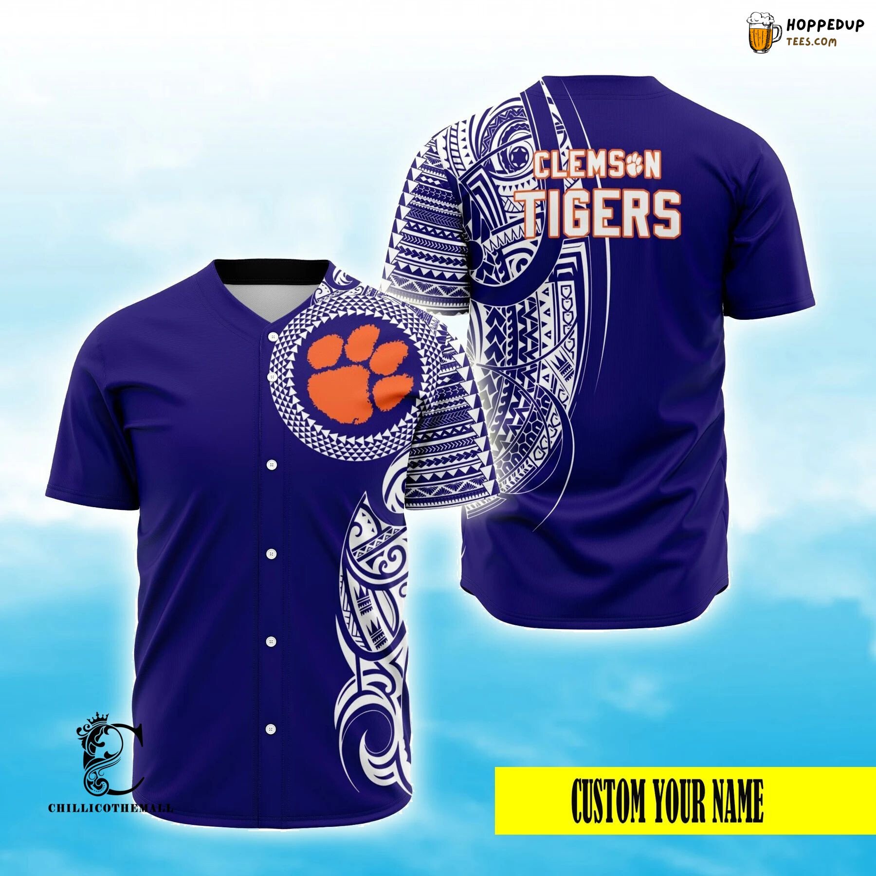 NCAA Clemson Tigers Blue Baseball Jersey Unisex Shirt