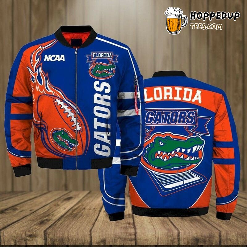 NCAA Florida Gators Blue Black Elite Design Bomber Jacket