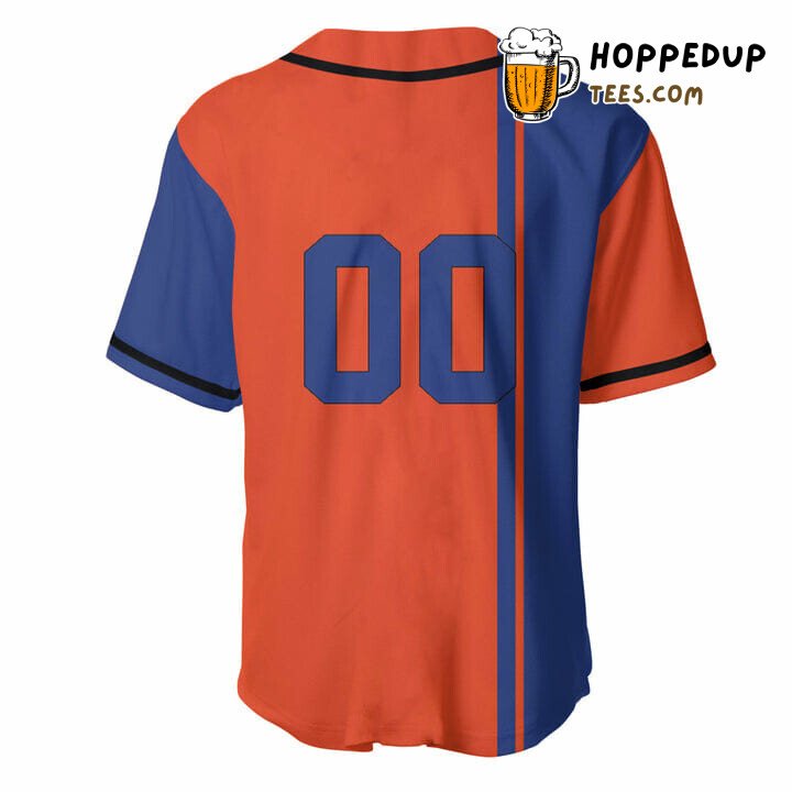 NCAA Florida Gators Custom Text Number Orange Blue Baseball Jersey Unisex Shirt
