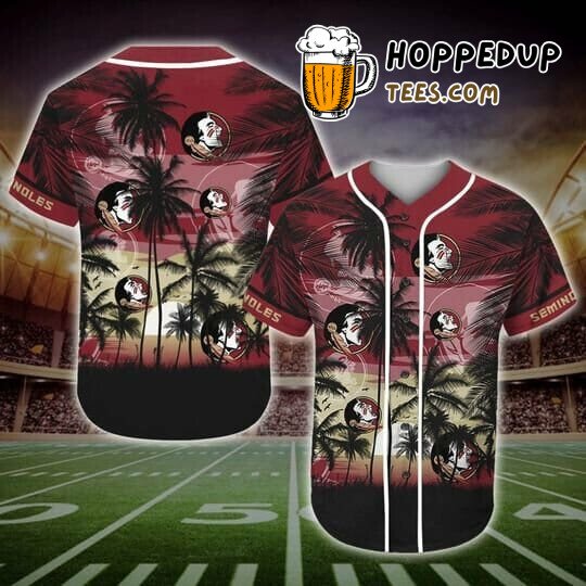 NCAA Florida State Seminoles Coconut Tree Baseball Jersey Unisex Shirt
