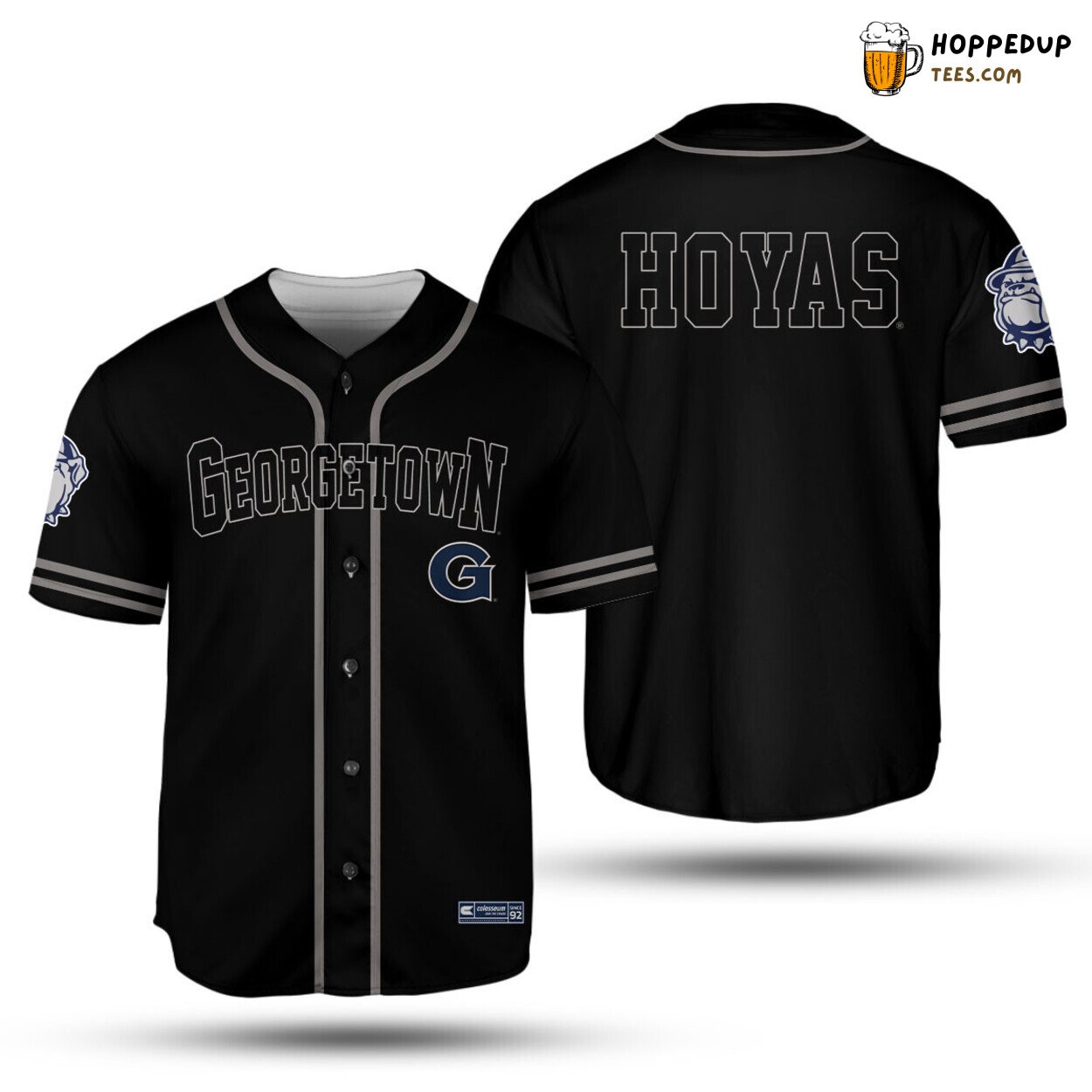 NCAA Georgetown Hoyas Black Baseball Jersey Unisex Shirt