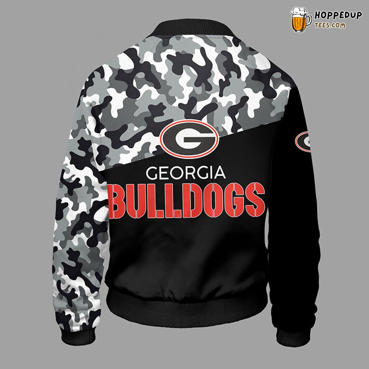 NCAA Georgia Bulldogs Camouflage Black Orange Unique Bomber Design