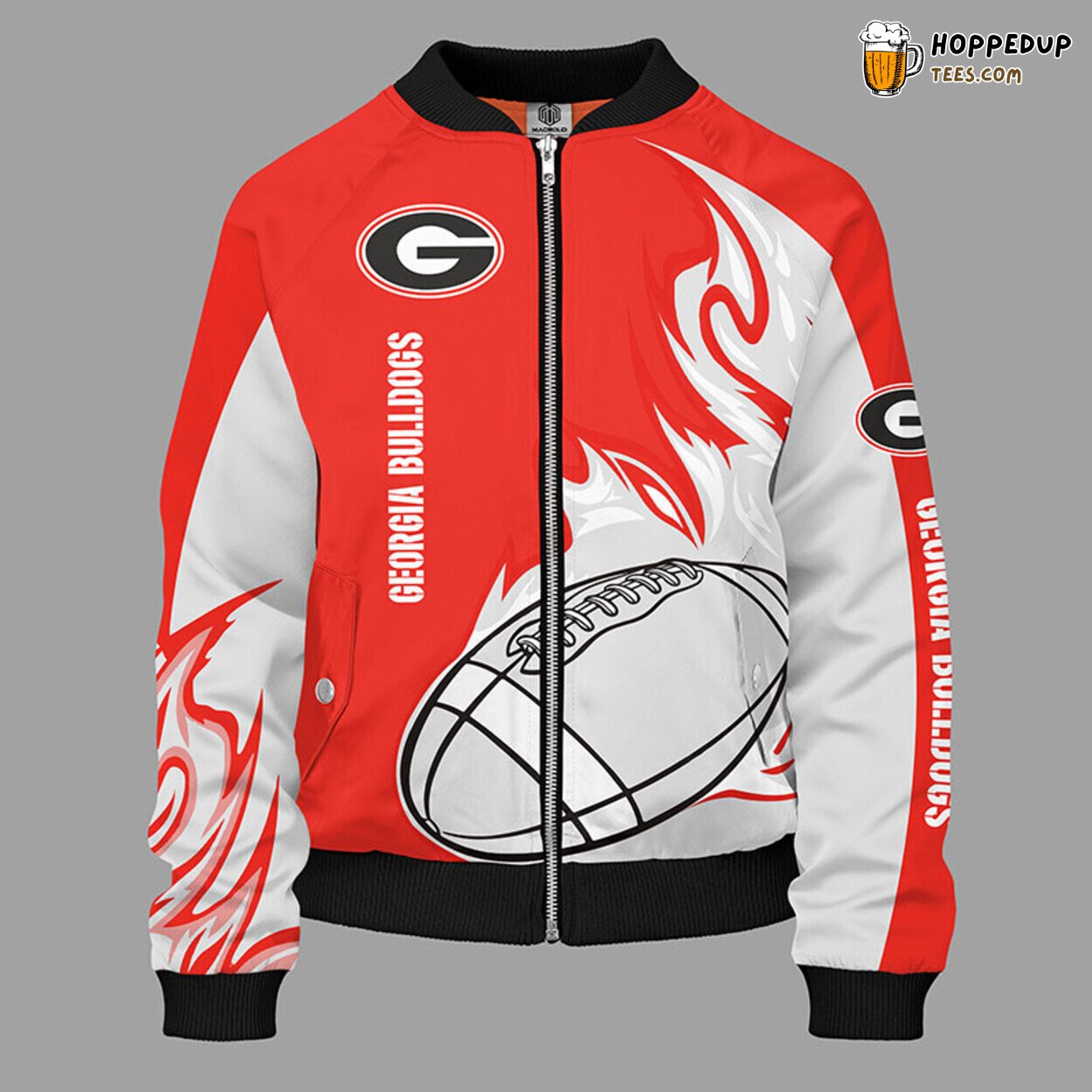 NCAA Georgia Bulldogs Classic Orange Premium Bomber Jacket Design