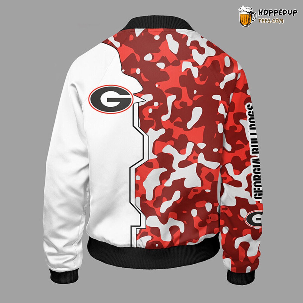 NCAA Georgia Bulldogs Unique Camouflage Orange Bomber Jacket Design