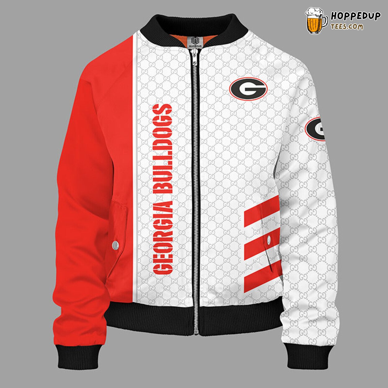 NCAA Georgia Bulldogs Unisex Premium Orange Bomber Jacket Design