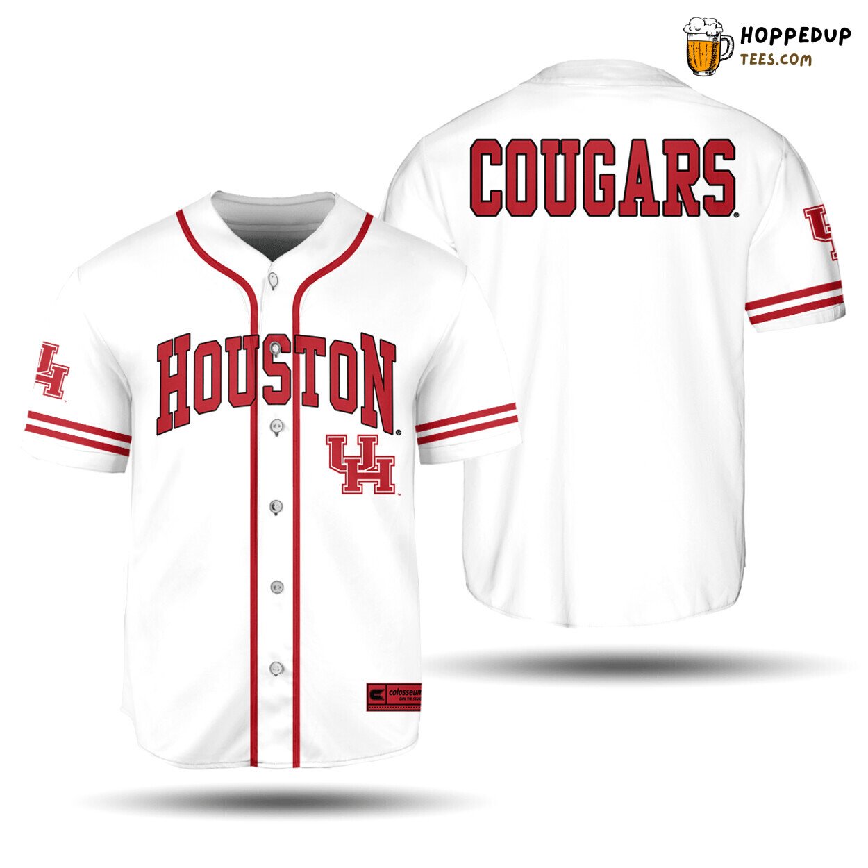 NCAA Houston Cougars White Baseball Jersey Unisex Shirt