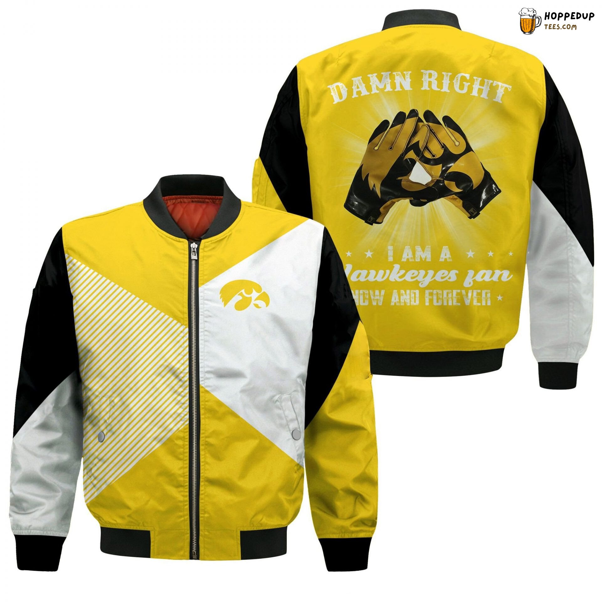 NCAA Iowa Hawkeyes Fan Now And Forever Bomber Jacket