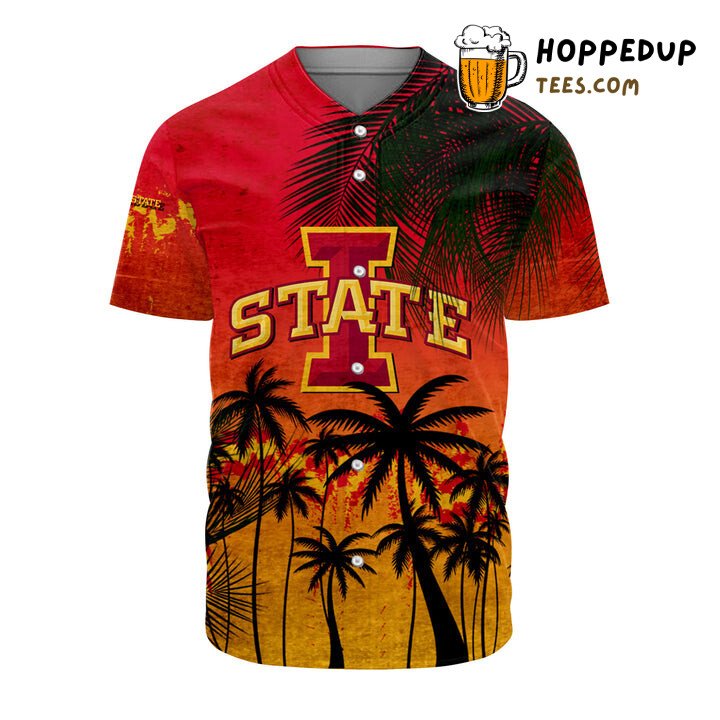 NCAA Iowa State Cyclones Coconut Tree Baseball Jersey Unisex Shirt