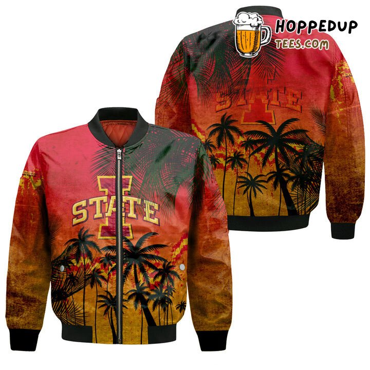 NCAA Iowa State Cyclones Coconut Tree Bomber Jacket