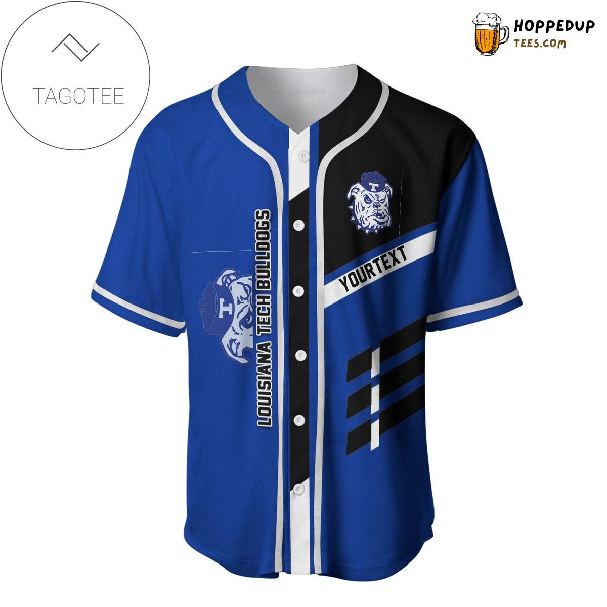 NCAA Louisiana Tech Bulldogs Custom Text Baseball Jersey Unisex Shirt