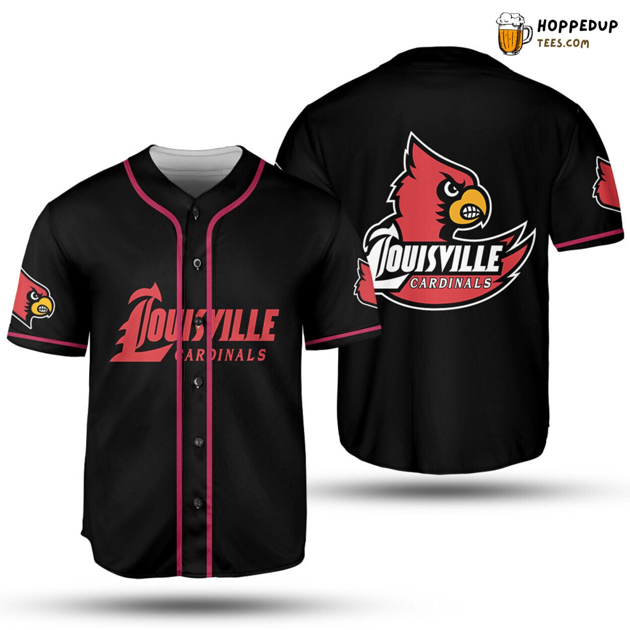 NCAA Louisville Cardinals Black Baseball Jersey Unisex Shirt