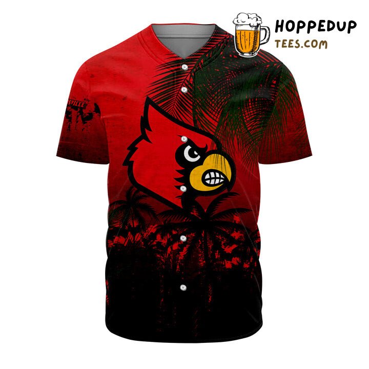 NCAA Louisville Cardinals Coconut Tree Baseball Jersey Unisex Shirt